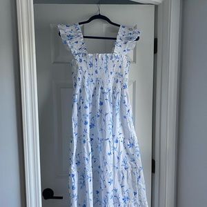 Ellie Nap Dress in Blue Botanicals